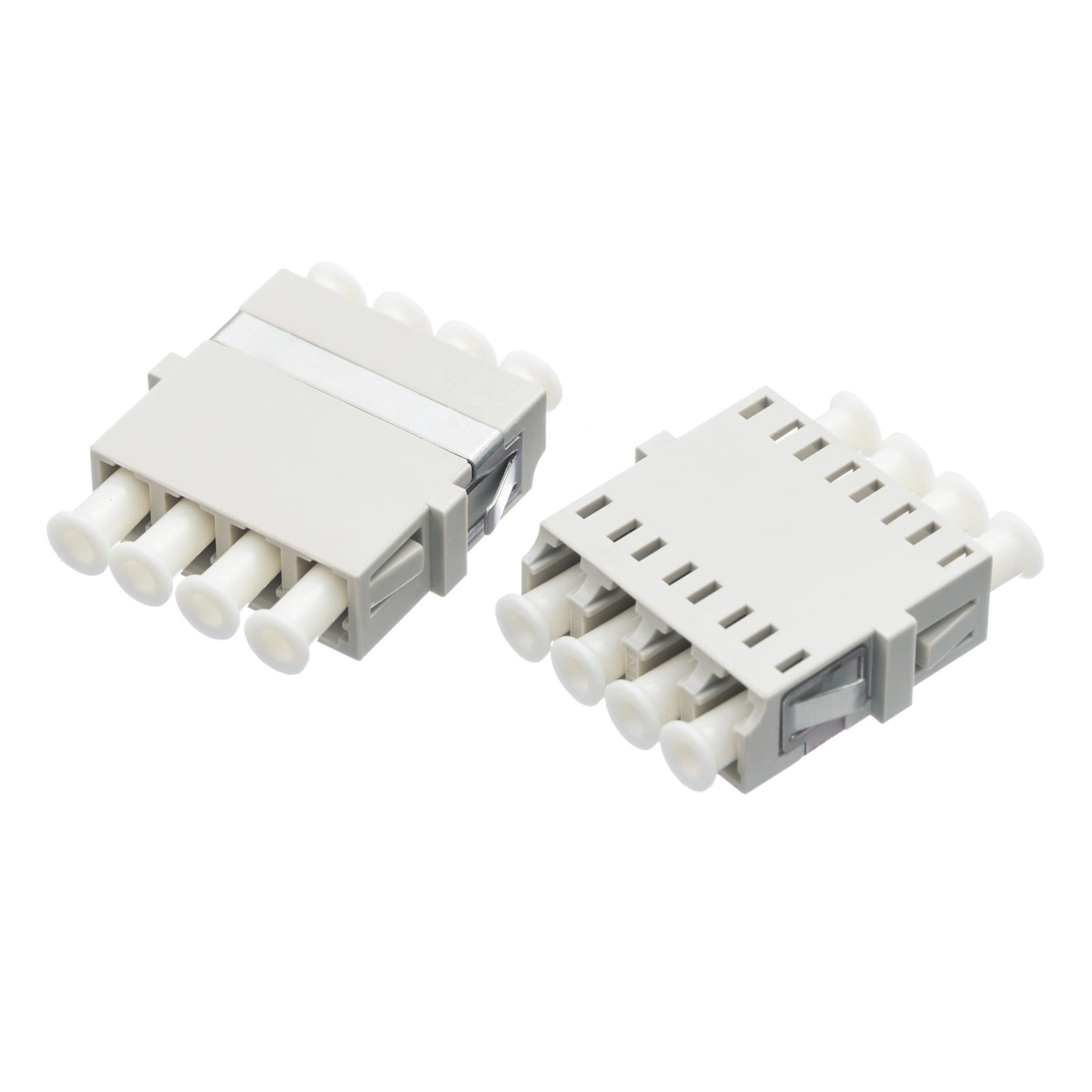LC UPC Multi Mode Quad Fiber Optical Adapter