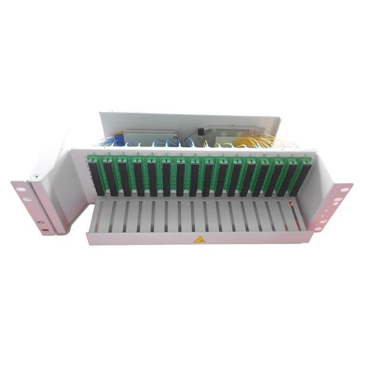 19inch 3U 128 ports rotated fiber optic splitter patch panel