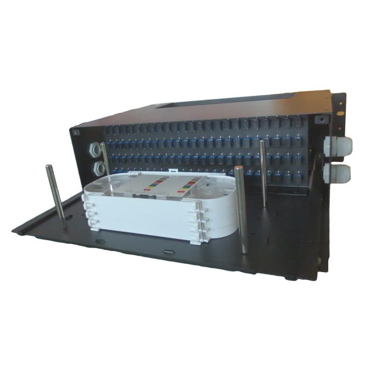 Egypt 19inch 3U 96 ports sc adapter sliding patch panel with glass door