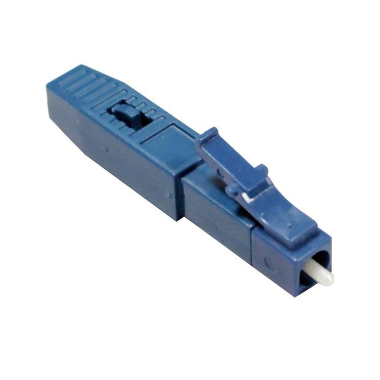 Blue fiber optic lc/pc fast connector for telecommunication